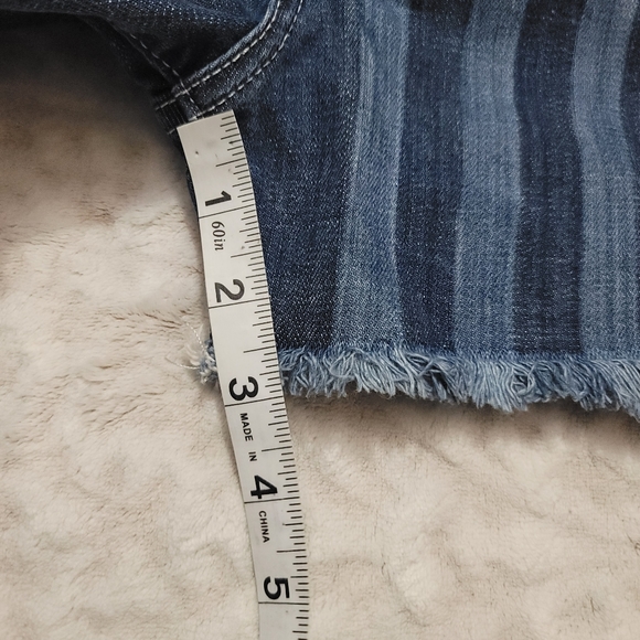 Rock & Republic Lolita Freedom Rock Stars Stripes Denim Jean Shorts Size 6 - Picture 11 of 14